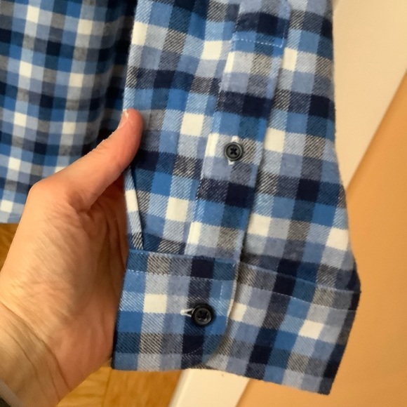 CHAPS Blue Plaid Flannel Button Down Shirt Size XL - Picture 7 of 16